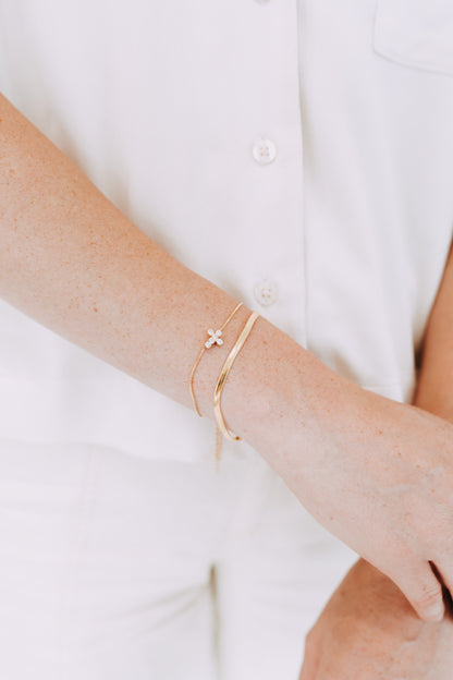 Herringbone Bracelet - Gold Filled