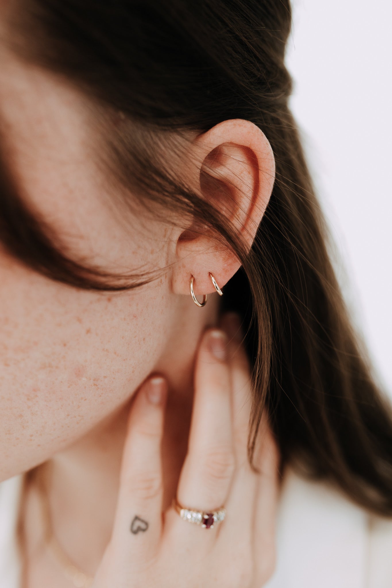 Sleeper Huggie Hoops - Gold Filled