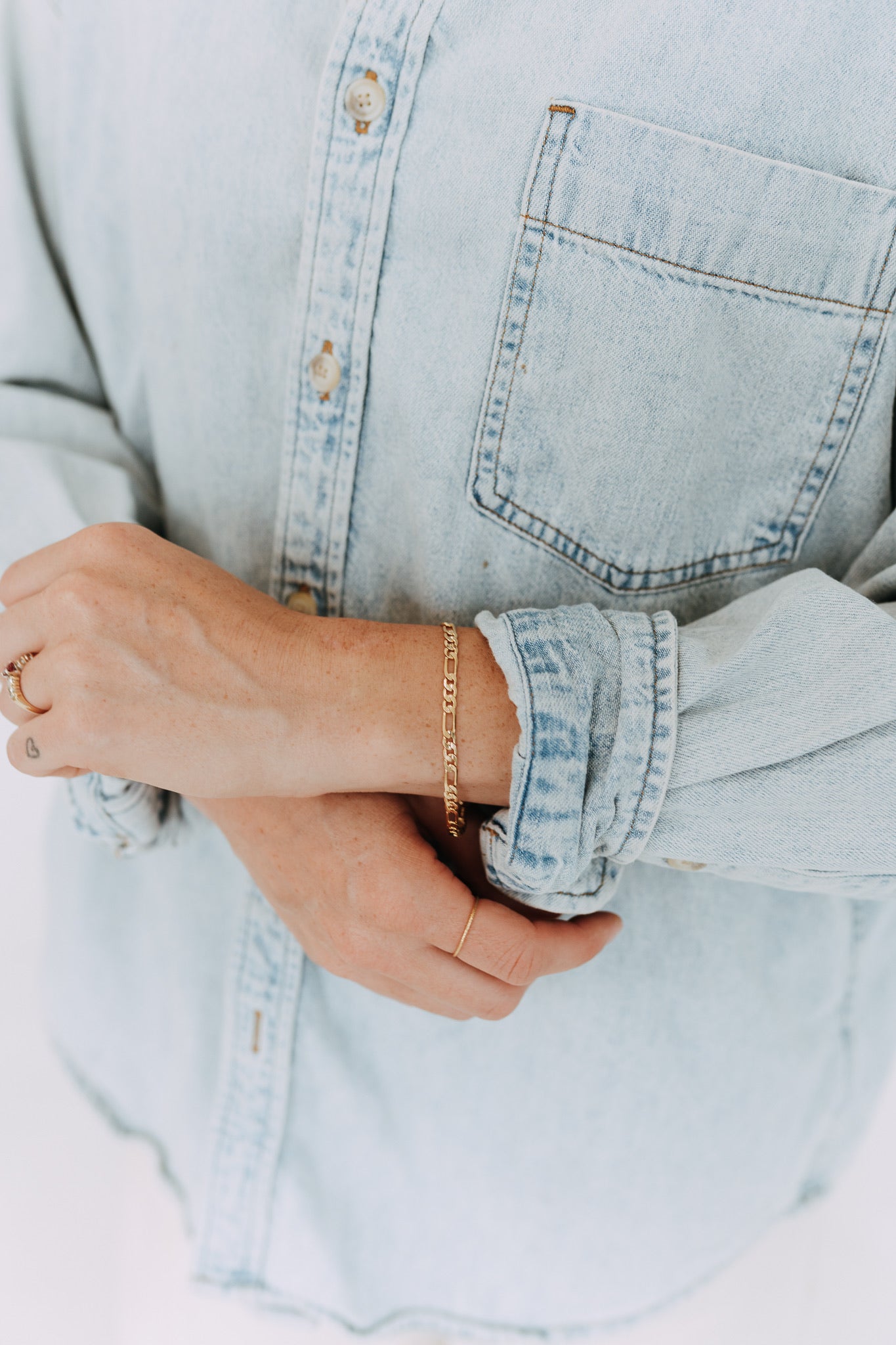 Figaro Gold Chain Bracelet