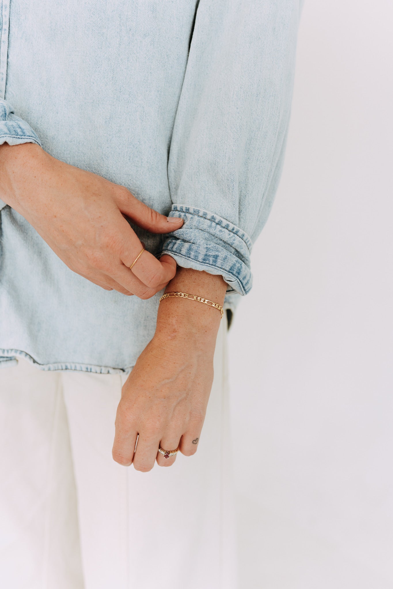 Figaro Gold Chain Bracelet