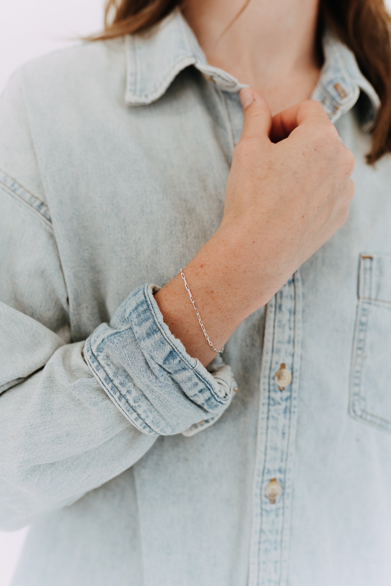 Petite Paperclip Bracelet - Sterling Silver