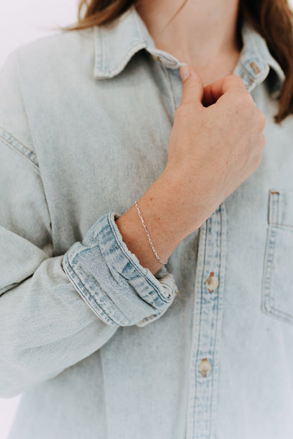 Petite Paperclip Bracelet - Sterling Silver