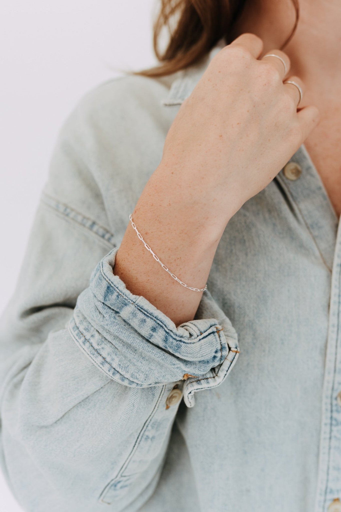 Petite Paperclip Bracelet - Sterling Silver