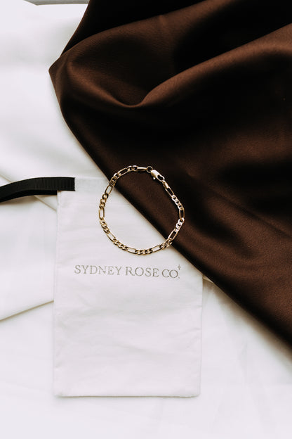 Figaro Gold Chain Bracelet