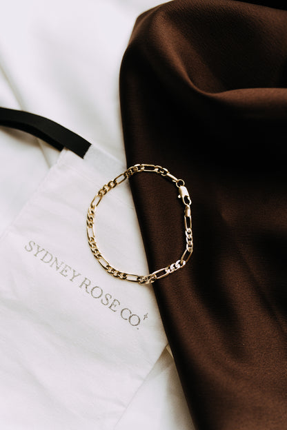 Figaro Gold Chain Bracelet