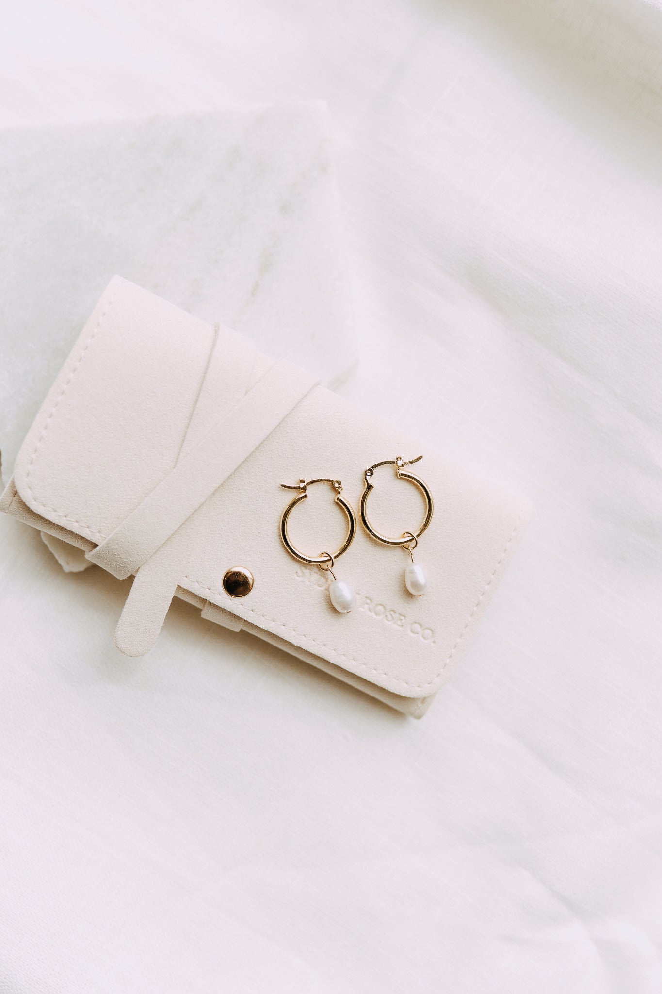 Pearl Drop Hoops