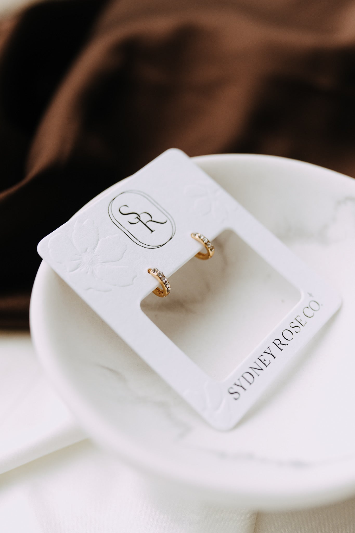 Lil' Sparkle Hoops - CZ gold huggies