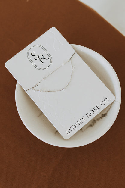 Sterling Silver Satellite Chain Necklace | Dainty Beaded Chain