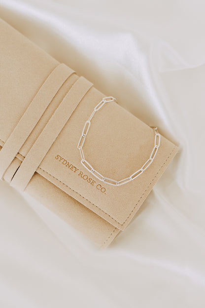 Sterling Silver Bold Paperclip Bracelet | 925 Silver Link Bracelet