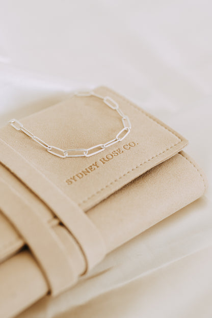 Sterling Silver Bold Paperclip Bracelet | 925 Silver Link Bracelet