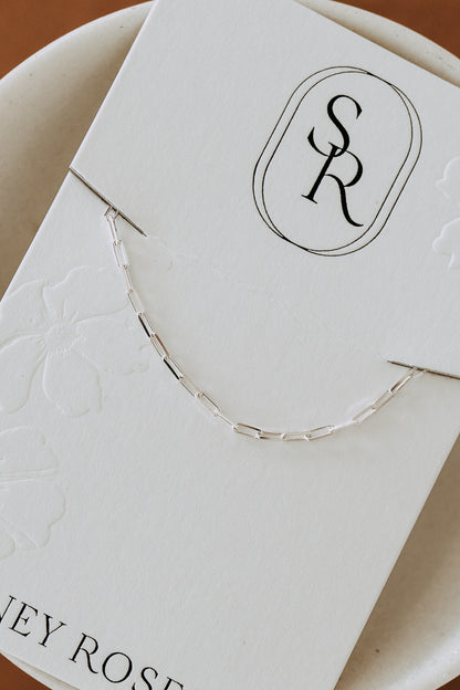 Petite Paperclip Bracelet - Sterling Silver