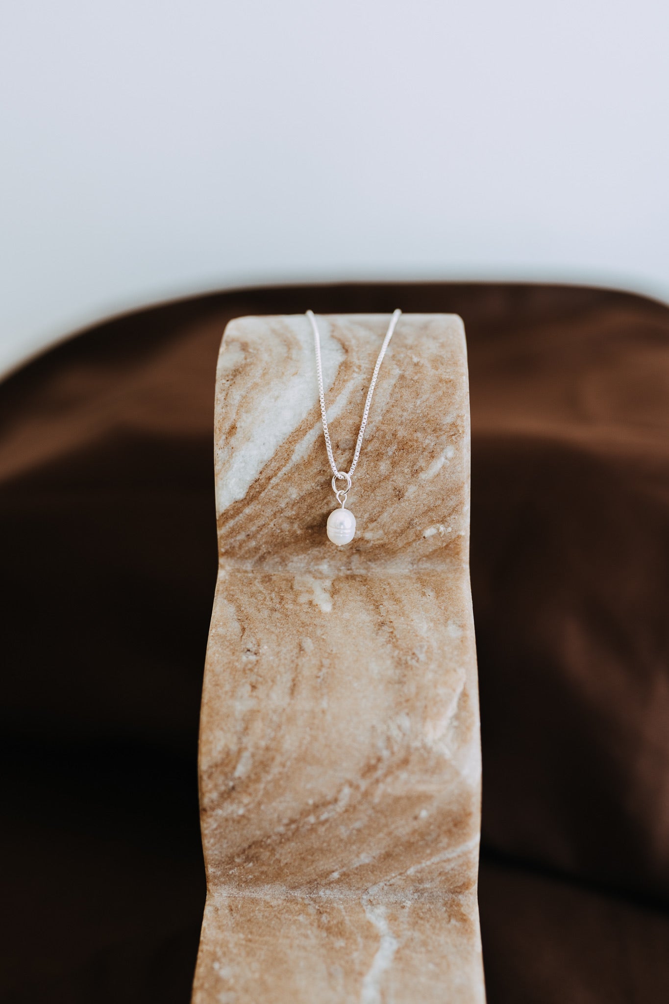 Sterling Silver Freshwater Pearl Drop Necklace