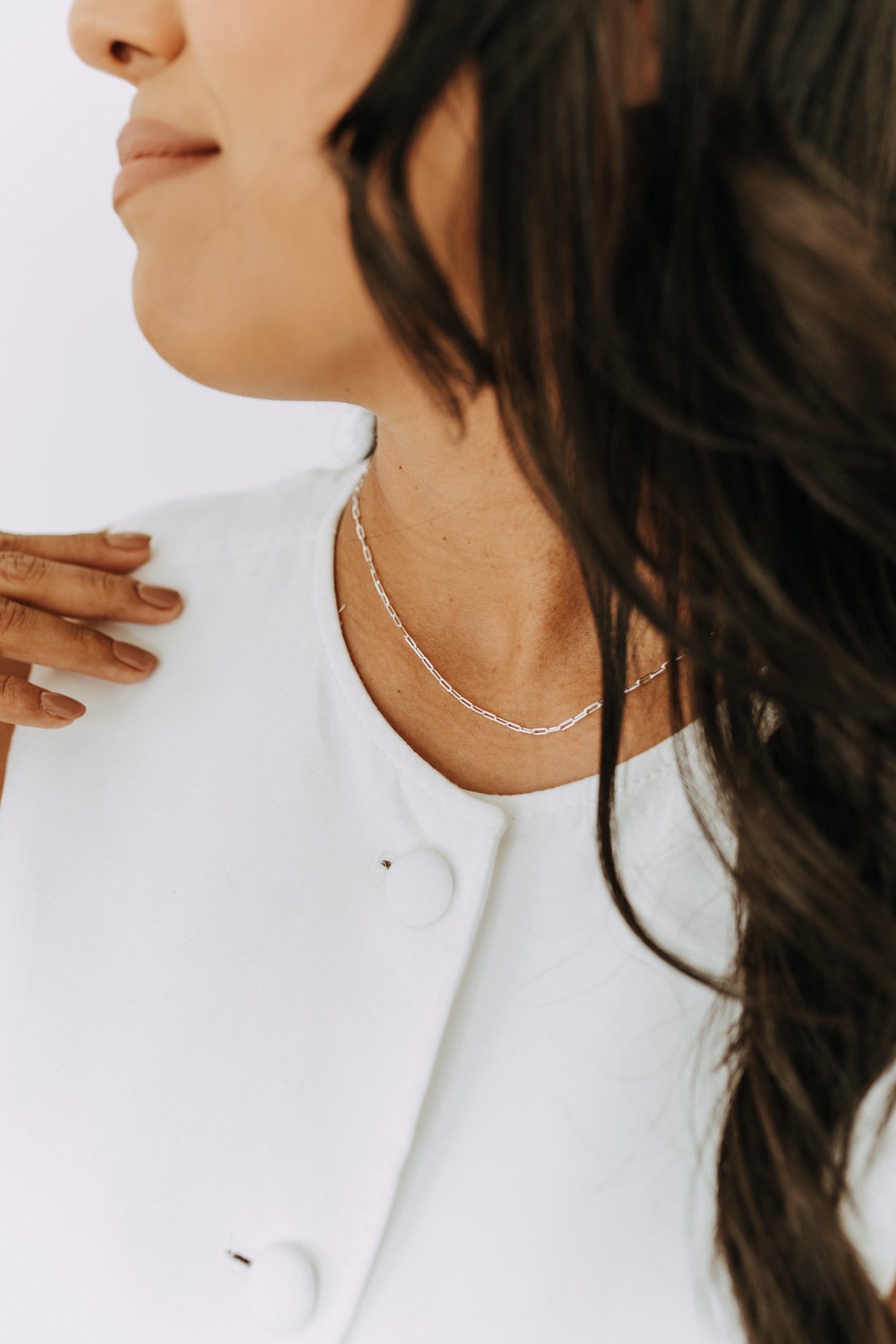 Petite Paperclip Necklace - Sterling Silver