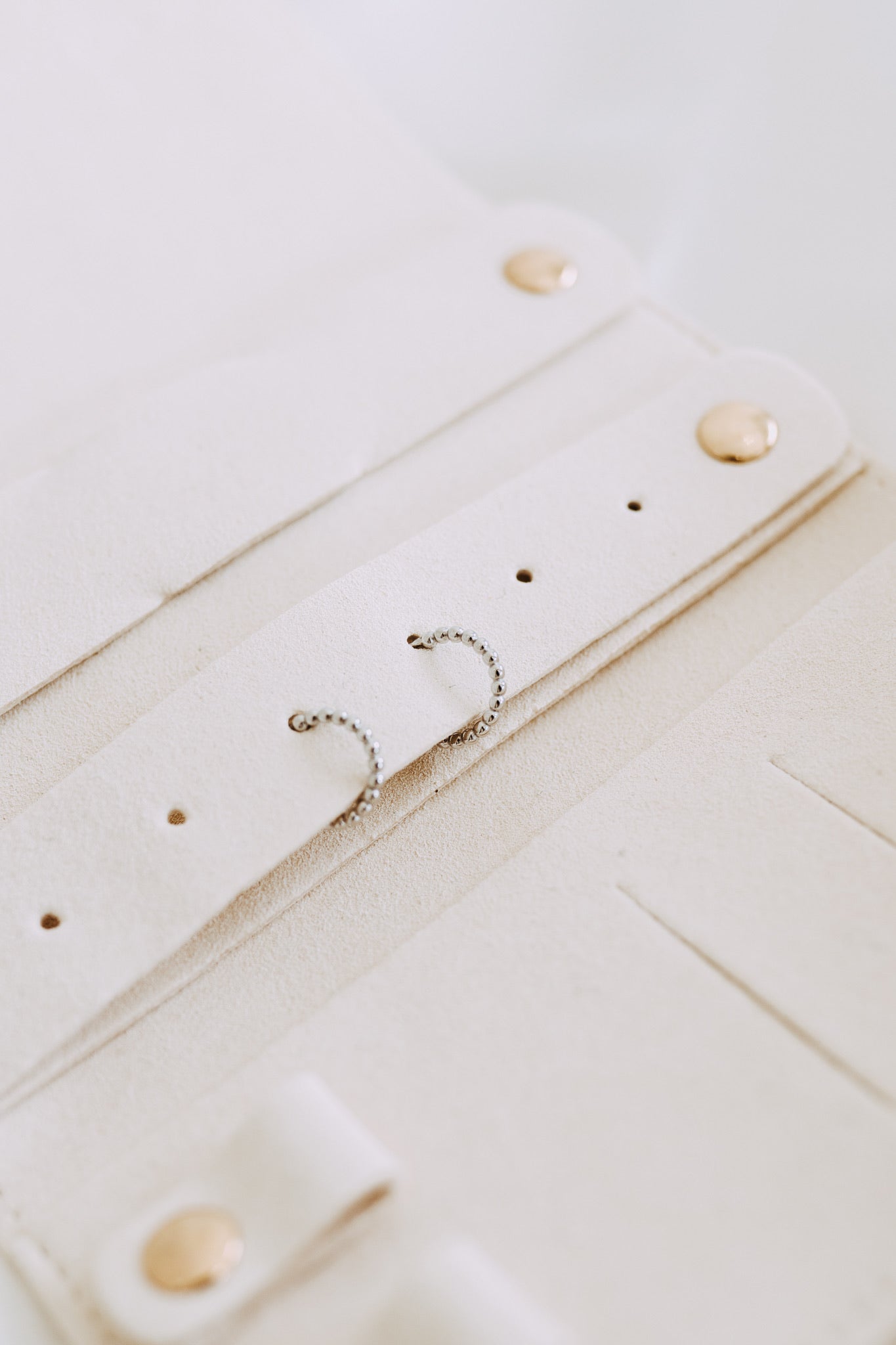 Juniper Huggie Hoops | Sterling Silver Beaded 11mm Click Hoops