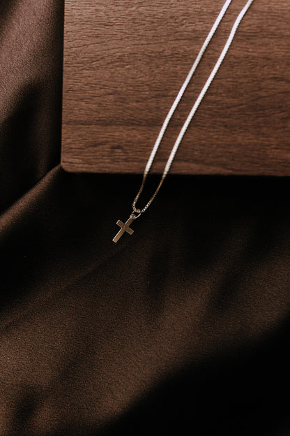 Men’s Sterling Silver Minimal Cross Necklace
