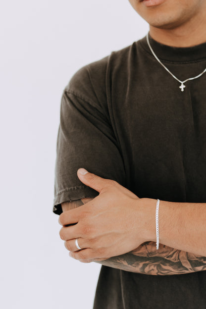 Men’s Silver Heirloom Cross Necklace | Sterling Silver Cross Chain