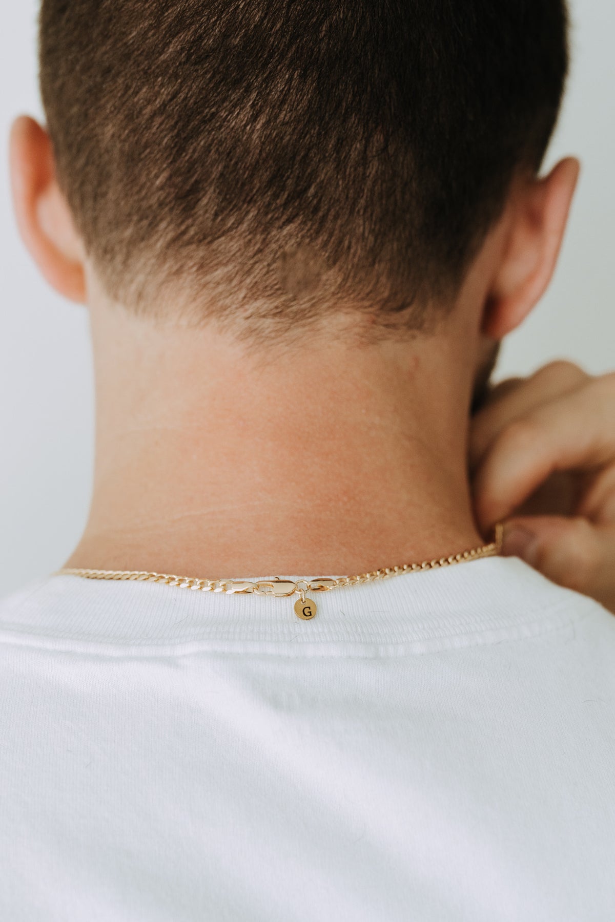 Mens 4mm Curb Gold Chain