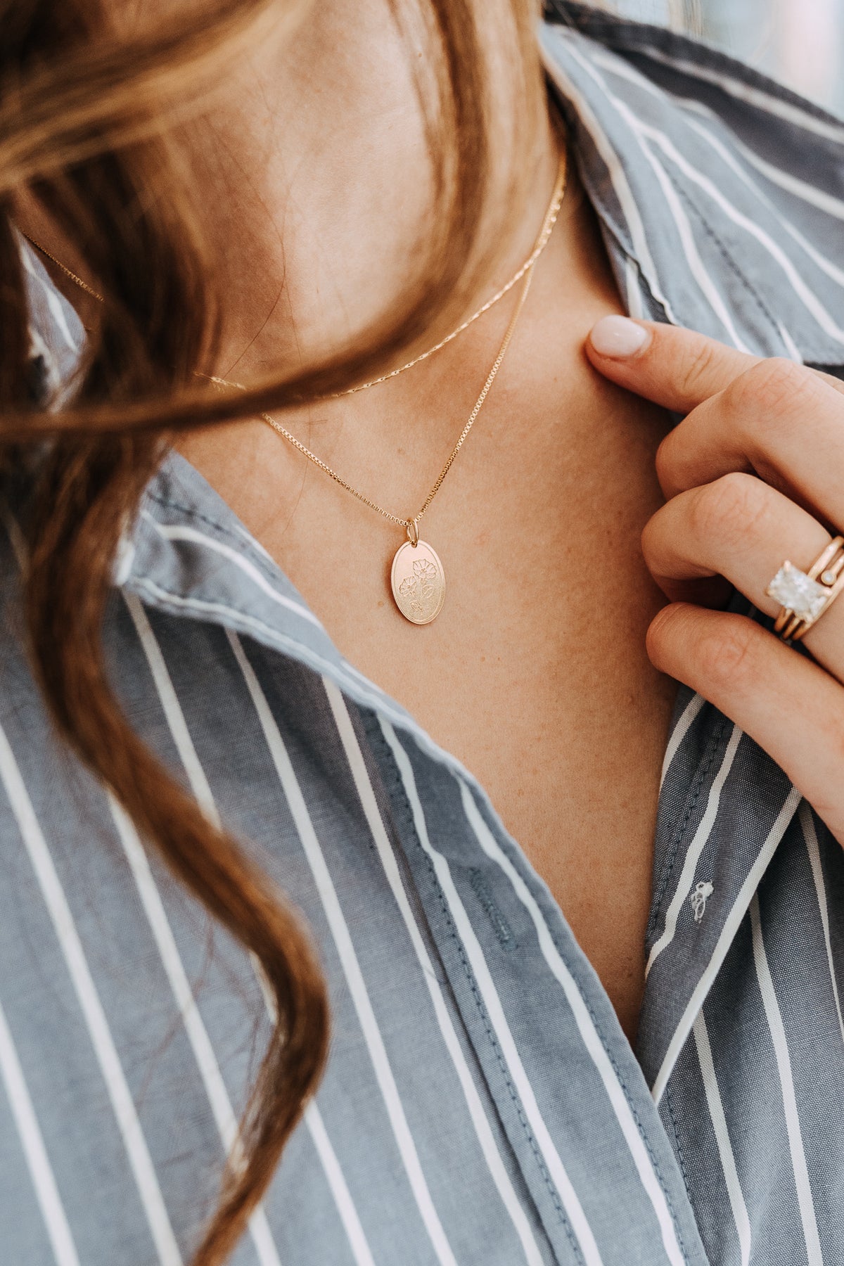Petite Birth Flower Necklace | Personalized Birth Month Necklace
