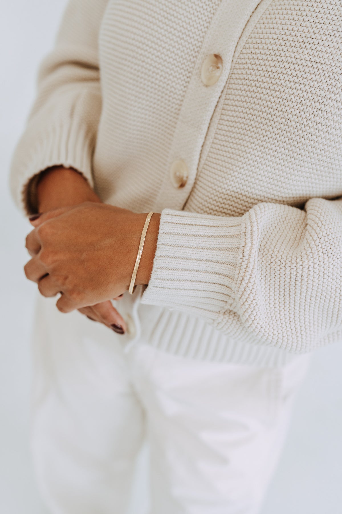 3mm Herringbone Bracelet | 18K Gold Filled