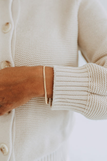 3mm Herringbone Bracelet | 18K Gold Filled