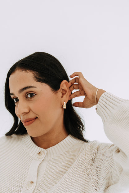 Drop Hoop Earrings | 18K Gold Filled Lightweight Hoops