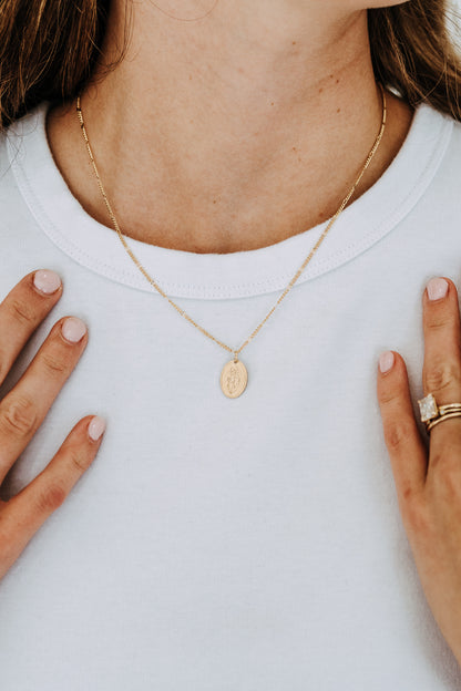 Petite Birth Flower Necklace | Personalized Birth Month Necklace