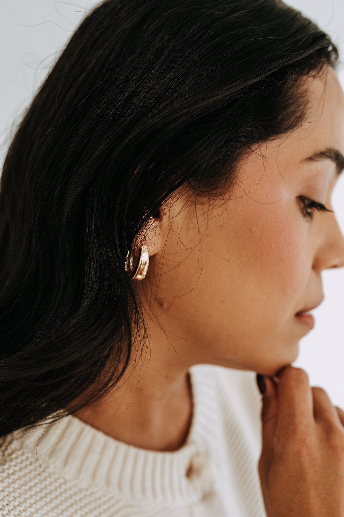 Drop Hoop Earrings | 18K Gold Filled Lightweight Hoops