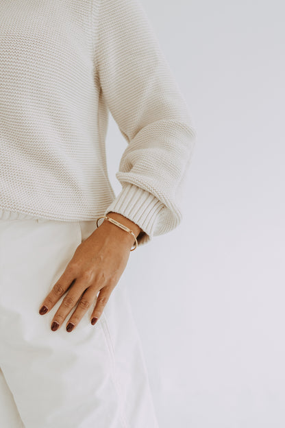 Personalized Engraved Bangle | Custom Gold Bangle