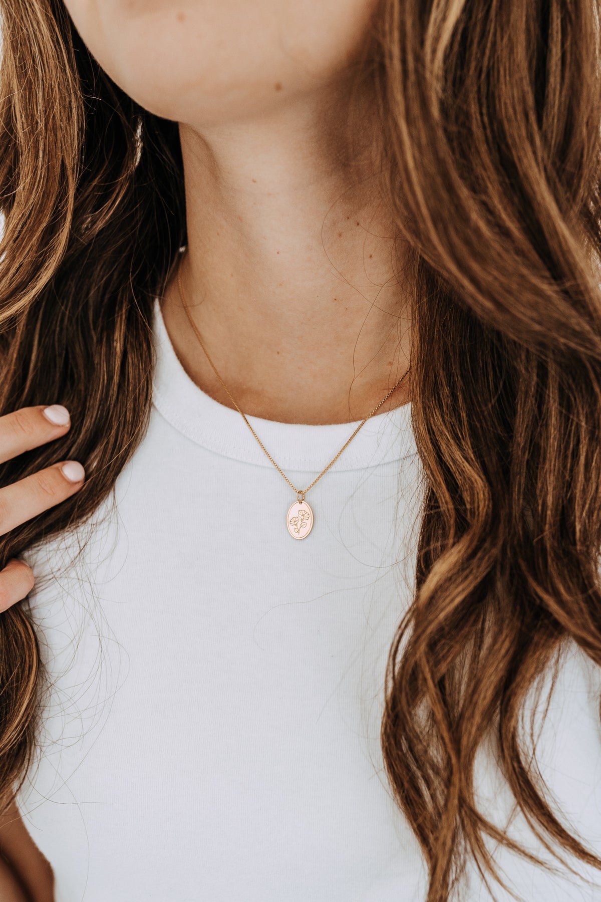 Petite Birth Flower Necklace | Personalized Birth Month Necklace