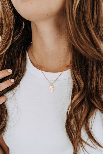 Petite Birth Flower Necklace | Personalized Birth Month Necklace