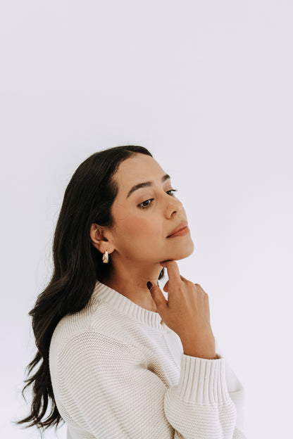 Drop Hoop Earrings | 18K Gold Filled Lightweight Hoops