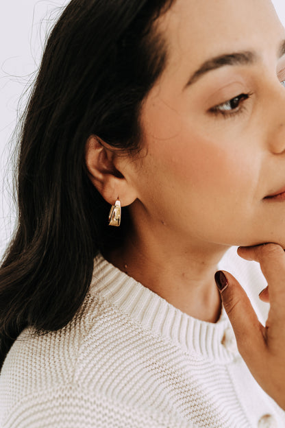 Drop Hoop Earrings | 18K Gold Filled Lightweight Hoops