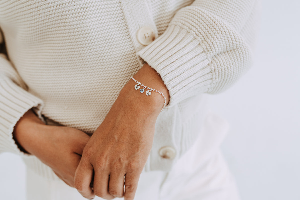 Sterling Silver Love Note Bracelet | Personalized Bracelet
