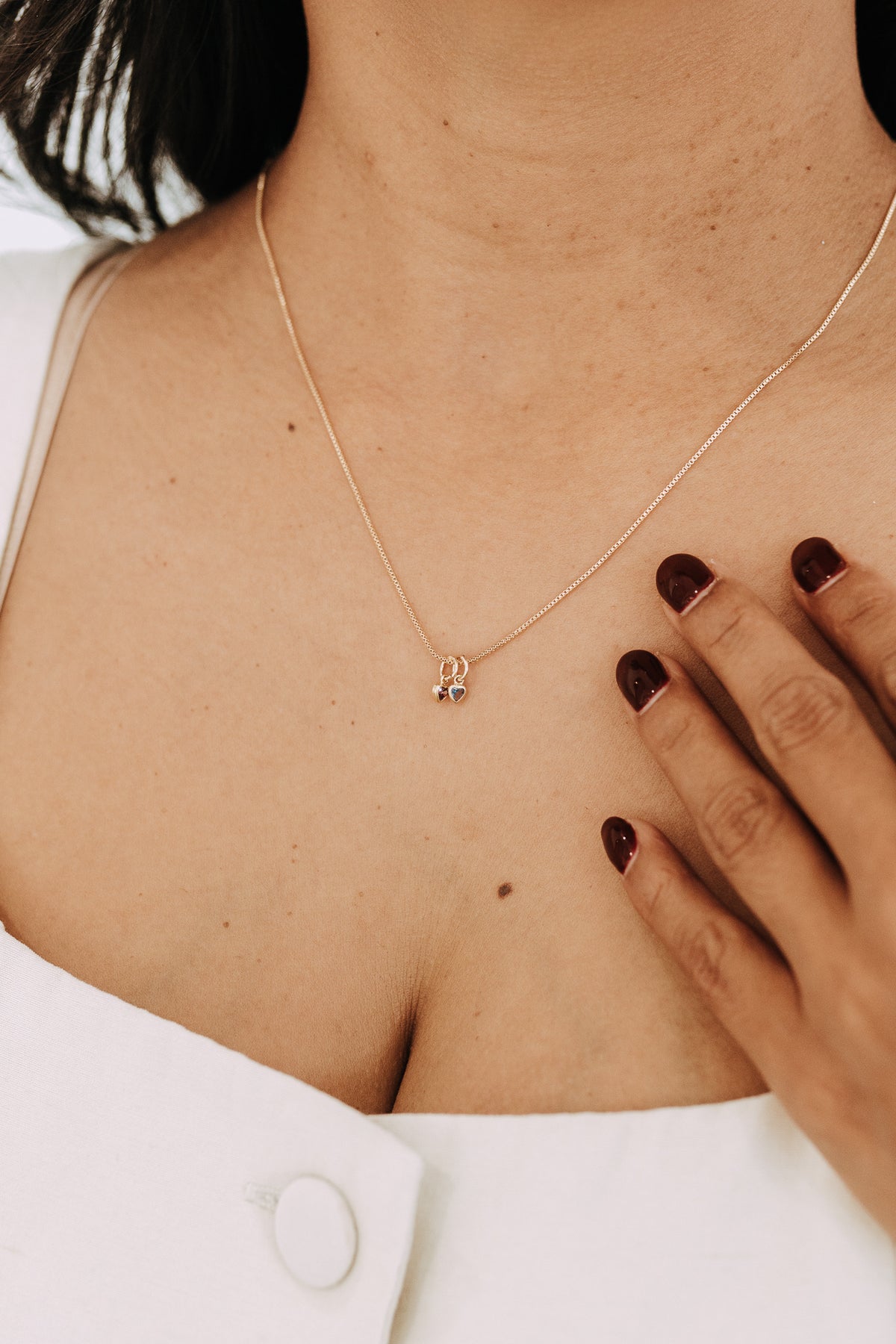 Heart Birthstone Necklace | Personalized Gold Necklace