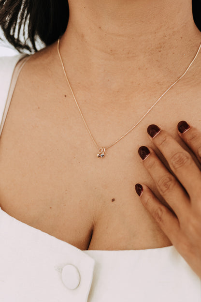 Heart Birthstone Necklace | Personalized Gold Necklace