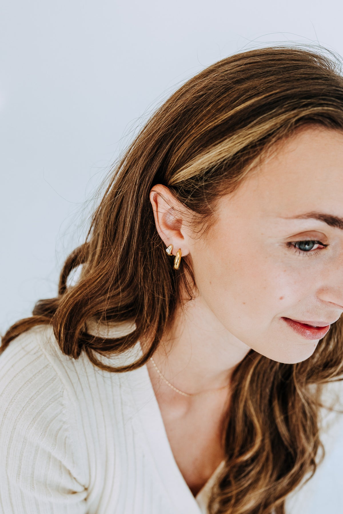 Gemma Huggie Hoops | 18K Gold Filled CZ Earrings