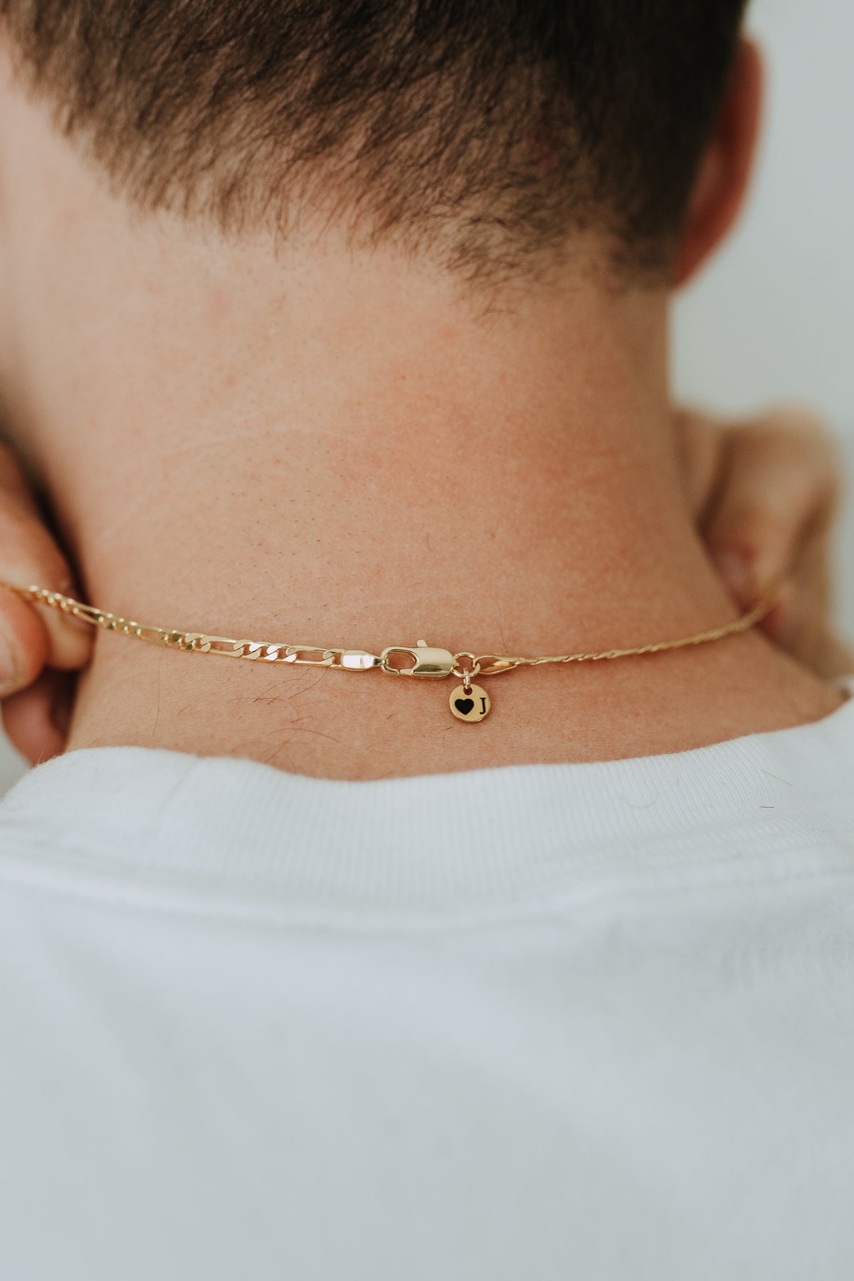 Mens 3mm Gold Figaro Chain
