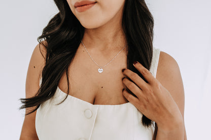 Personalized Engraved Heart Necklace – Sterling Silver