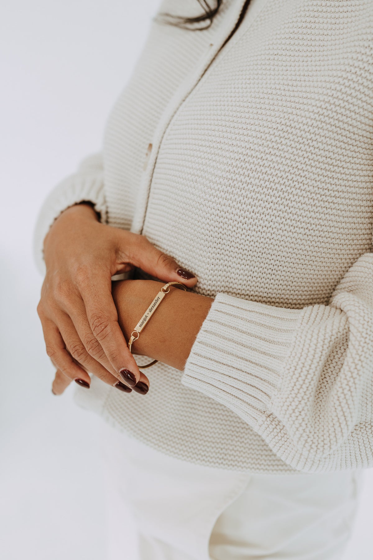Personalized Engraved Bangle | Custom Gold Bangle