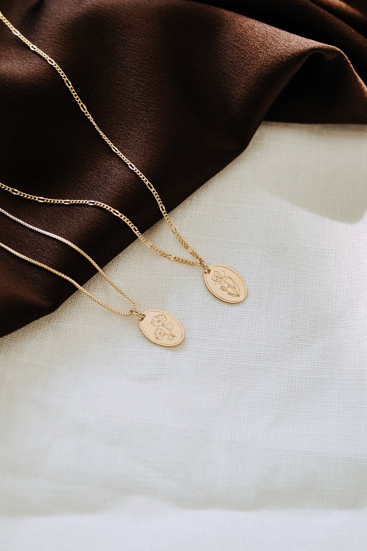 Petite Birth Flower Necklace | Personalized Birth Month Necklace