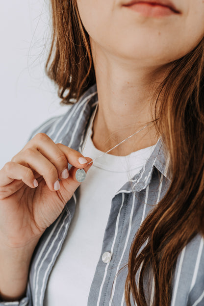 Sterling Silver Petite Birth Flower Necklace | Personalized Birth Month Necklace