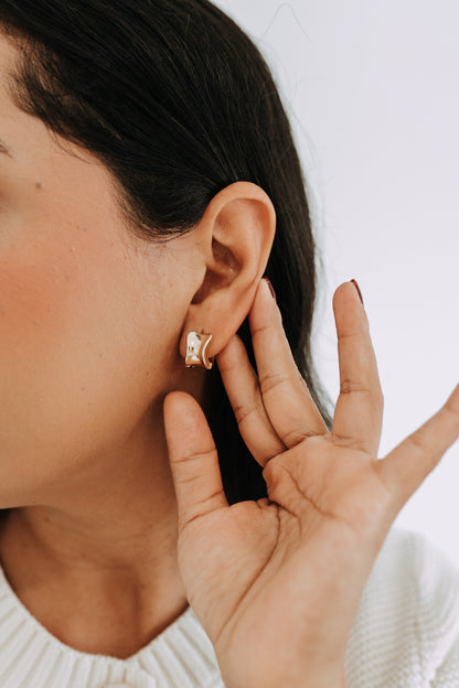 Rove Mini Hoops | 18K Gold Filled Sculptural Earrings