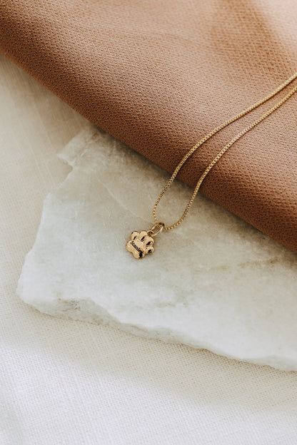 Engraved Paw Necklace | Personalized Pet Necklace