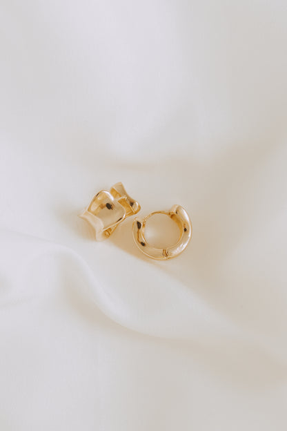 Rove Mini Hoops | 18K Gold Filled Sculptural Earrings