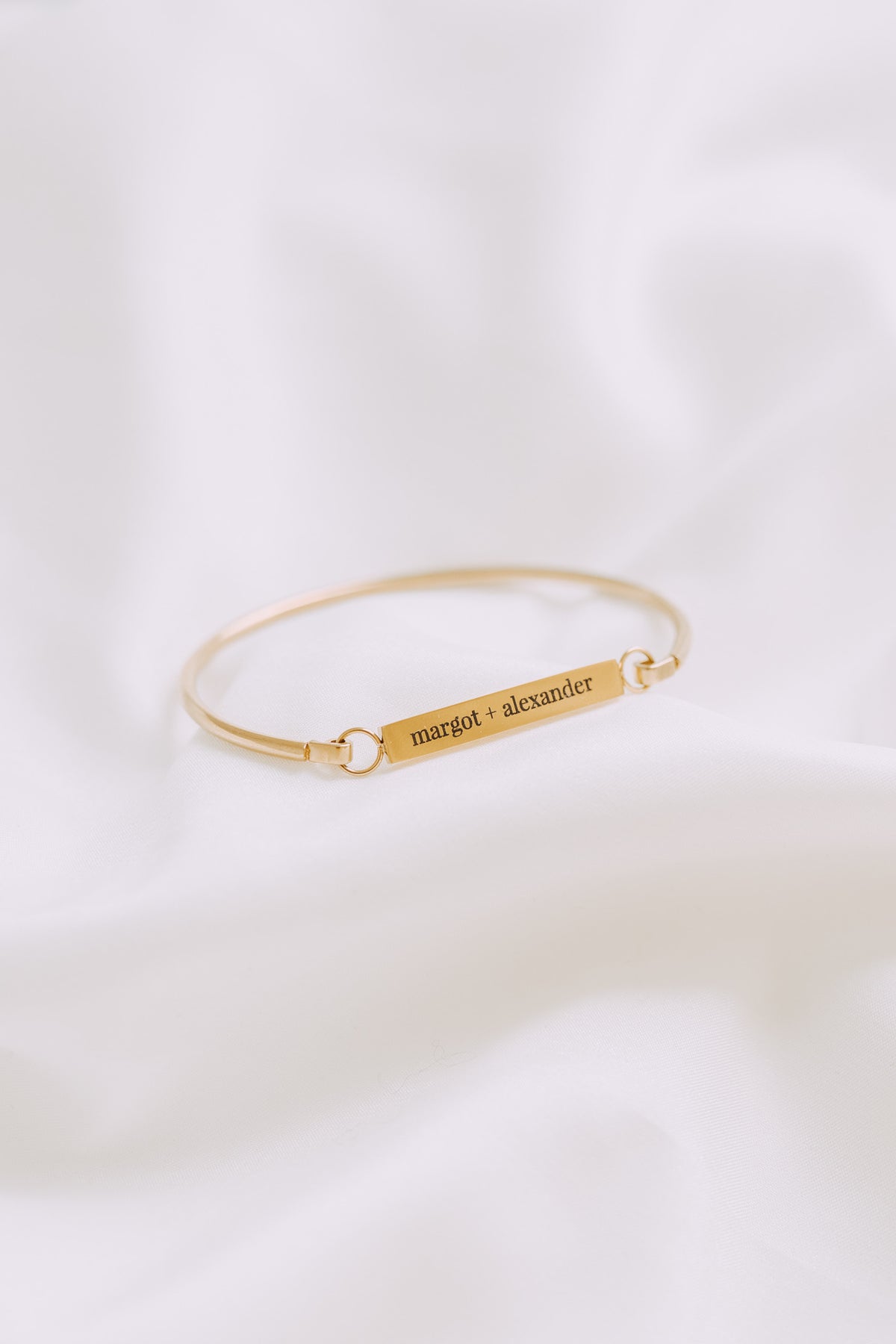 Personalized Engraved Bangle | Custom Gold Bangle
