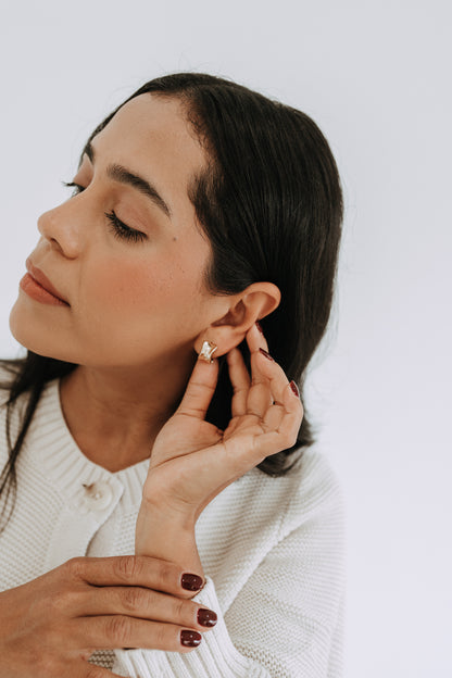 Rove Mini Hoops | 18K Gold Filled Sculptural Earrings