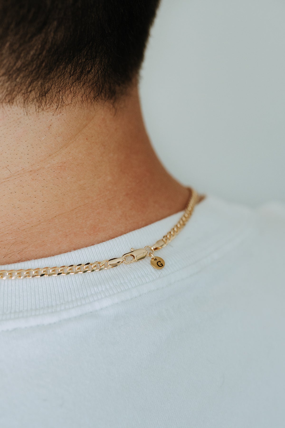 Mens 4mm Curb Gold Chain