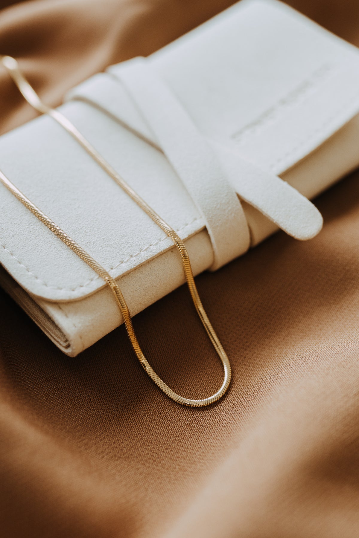 Flat Snake Chain Necklace – 18K Gold Filled