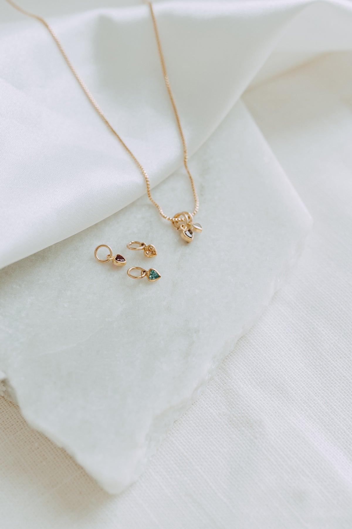 Heart Birthstone Necklace | Personalized Gold Necklace