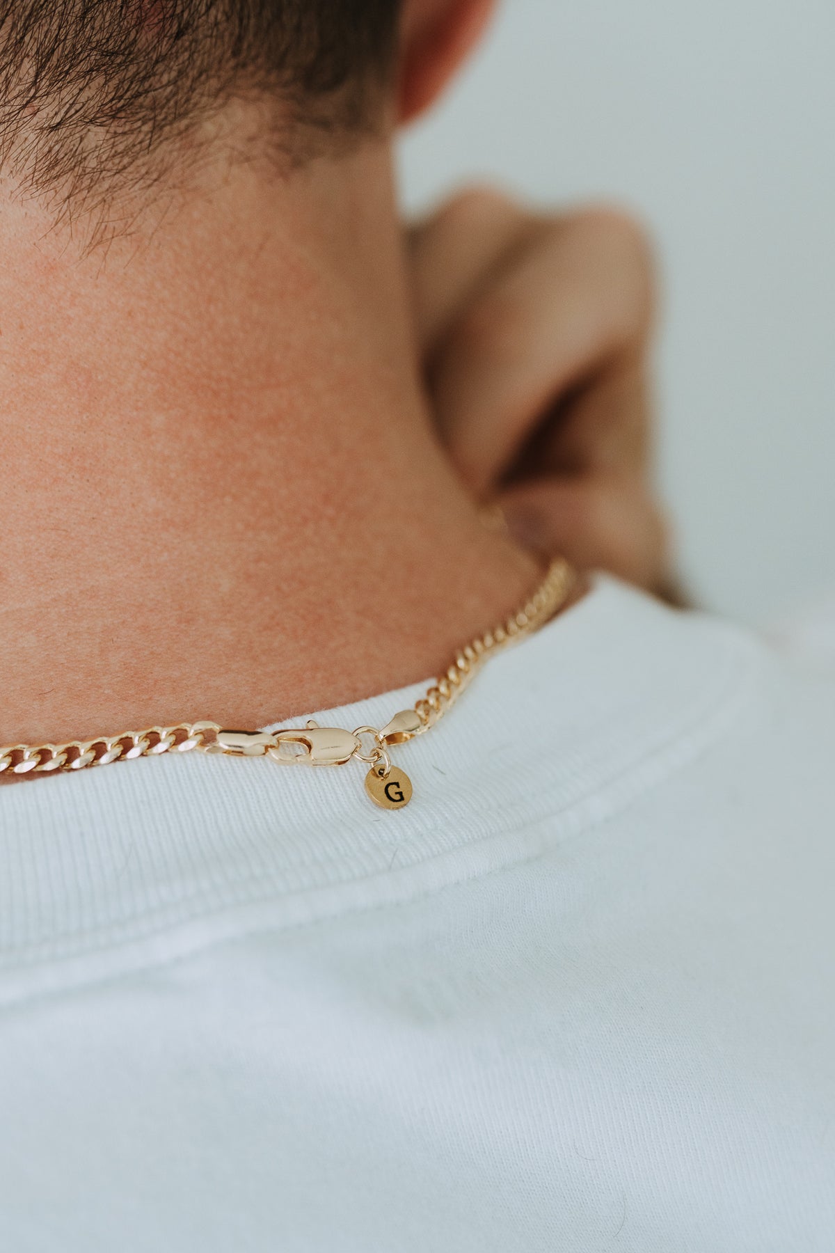 Mens 4mm Curb Gold Chain